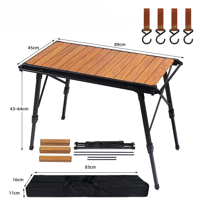 MOUNTAINHIKER Folding Wood Camping Table
