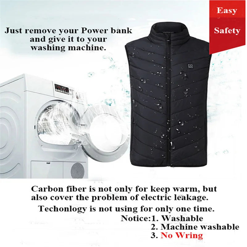 USB Heating Jacket for Men & Women (9/13/17 Zone)