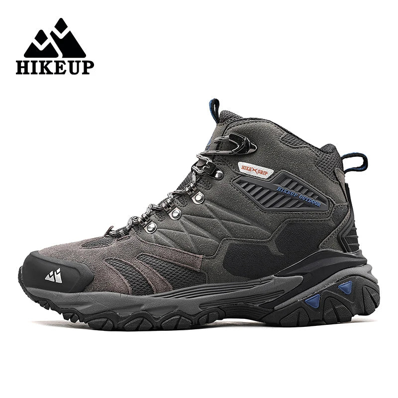 HIKEUP Men’s Winter Hiking Boots – Suede High-Top Tactical Outdoor Footwear