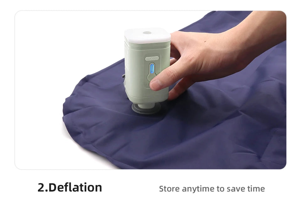 3-in-1 Electric Air Pump with Lights – Mini Wireless Inflator & Deflator