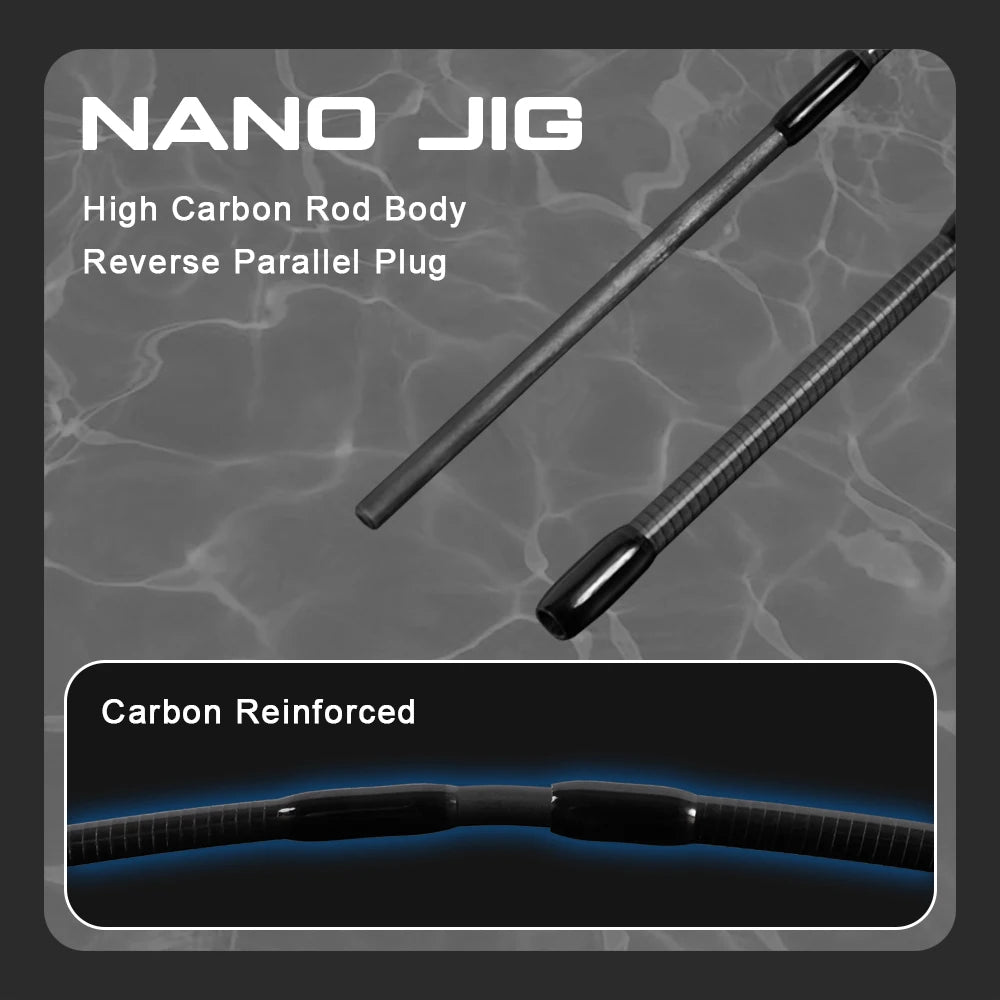 MIFINE NANO JIG Travel Spinning Rod – Ultra-Light & Portable