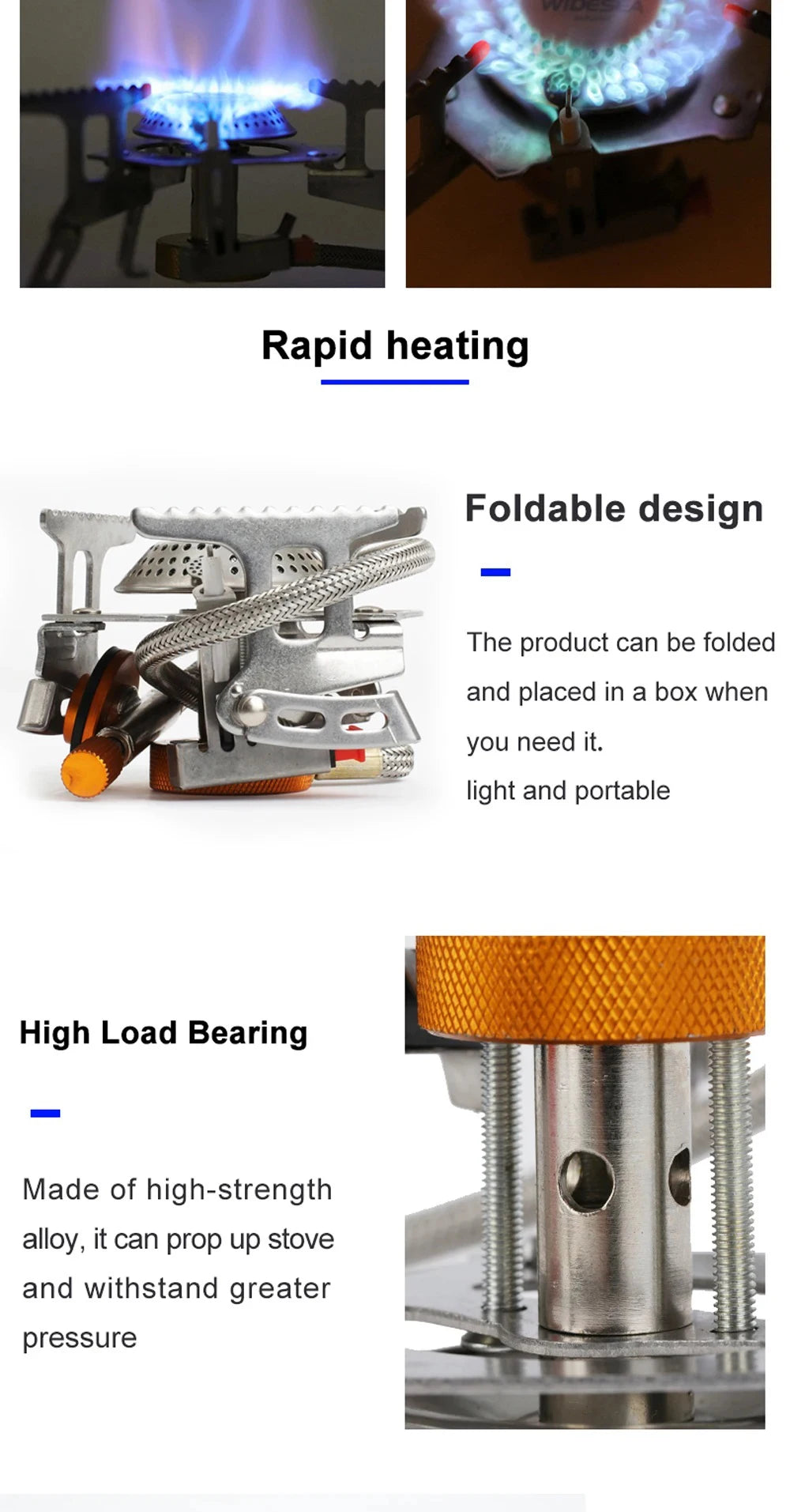 Camping Gas Stove – Portable Folding Outdoor Stove for Cooking