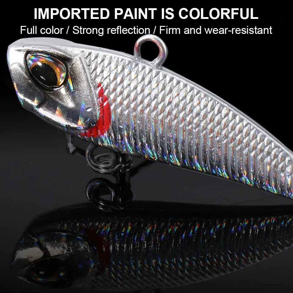 WALK FISH Spinner Bait Metal VIB Fishing Lure – Rotating Tail Vibration Sequins