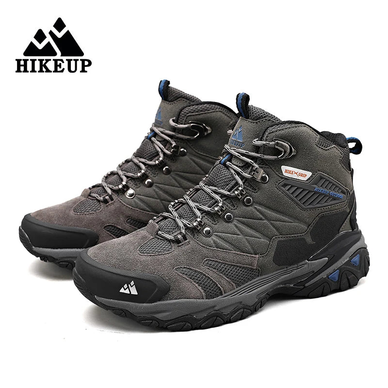 HIKEUP Men’s Winter Hiking Boots – Suede High-Top Tactical Outdoor Footwear