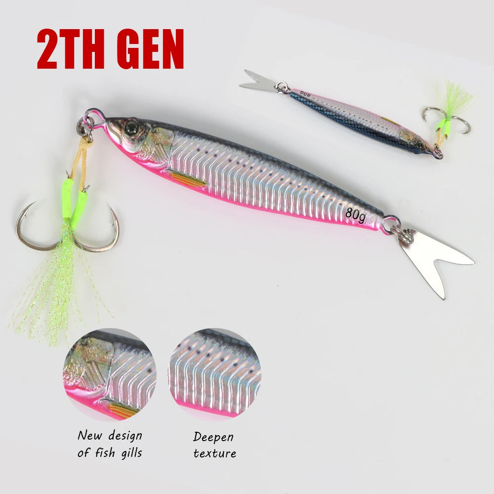 TOLU 3D Fast-Sinking Metal Jig (20- to 130g)