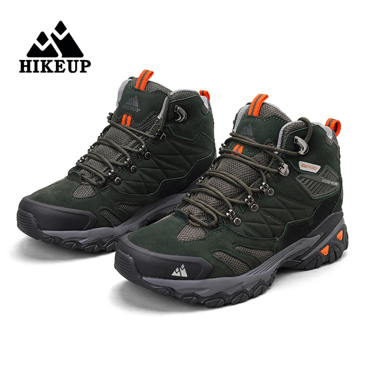 HIKEUP Men’s Winter Hiking Boots – Suede High-Top Tactical Outdoor Footwear